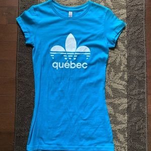 3/$15 NWOT Quebec “adidas” logo short sleeve top